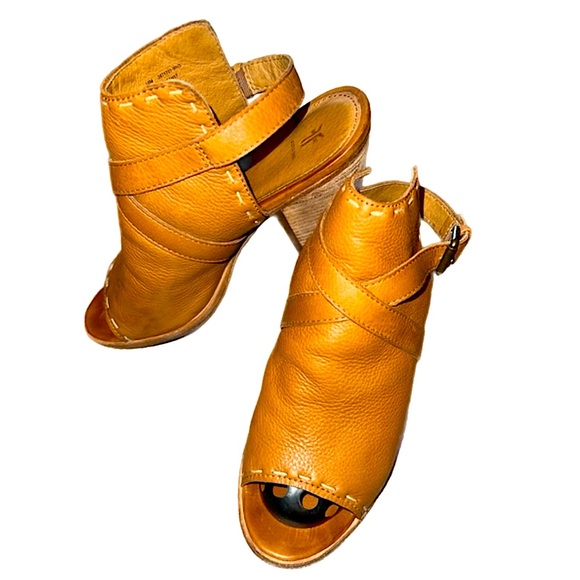 Frye DANI Pickstitch Shield Brow Leather Sandals Size 10 M - Picture 4 of 6